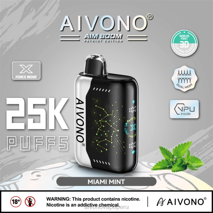 Aivono AIM BOOM 25000 menta de miami - 4286349 Aivono Vape Peru