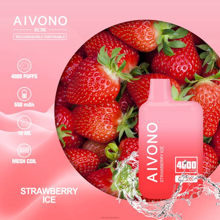 Aivono AIM BOXX 4000 hielo de fresa - 4286226 Aivono Vape Peru