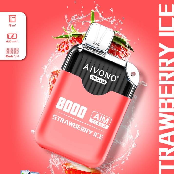 Aivono AIM CLEAR 8000 hielo de fresa - 4286205 Aivono Vape Peru