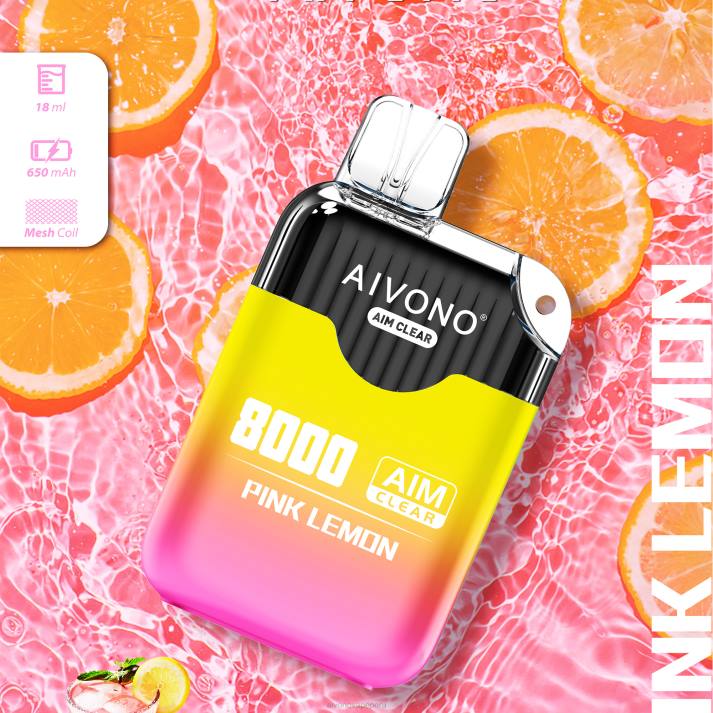 Aivono AIM CLEAR 8000 limon rosa - 4286211 Aivono Vape Peru