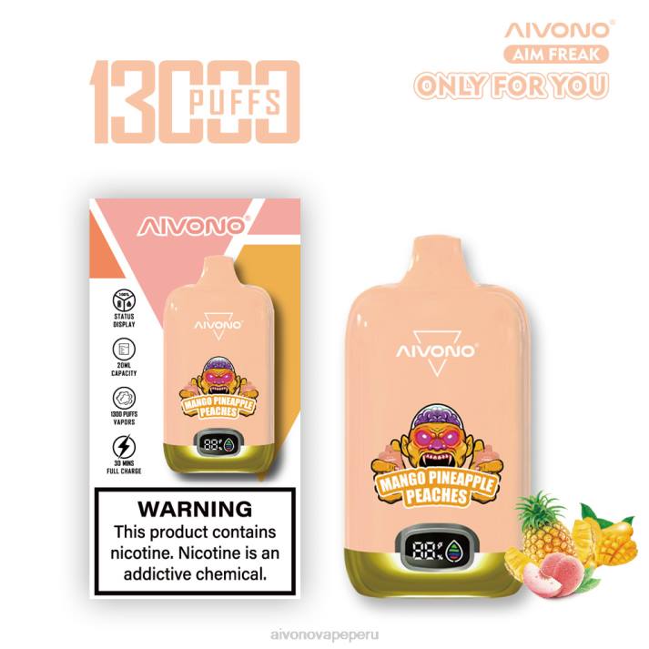 Aivono AIM FREAK 13000 duraznos mango piña - 4286250 Aivono Vape Peru