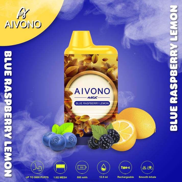 Aivono AIM MAGIC cigarrillo de caja de 5800 bocas limón frambuesa azul - 428691 Aivono Vape Peru