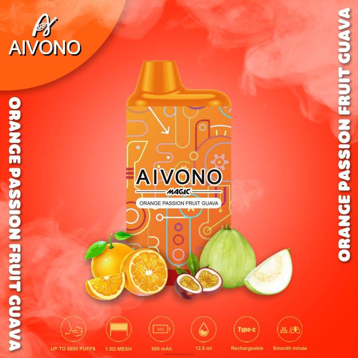 Aivono AIM MAGIC cigarrillo de caja de 5800 bocas naranja maracuyá guayaba - 428690 Aivono Vape