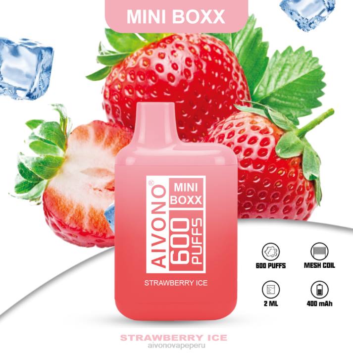 Aivono AIM MINI BOXX 600 hielo de fresa - 4286236 Aivono Peru