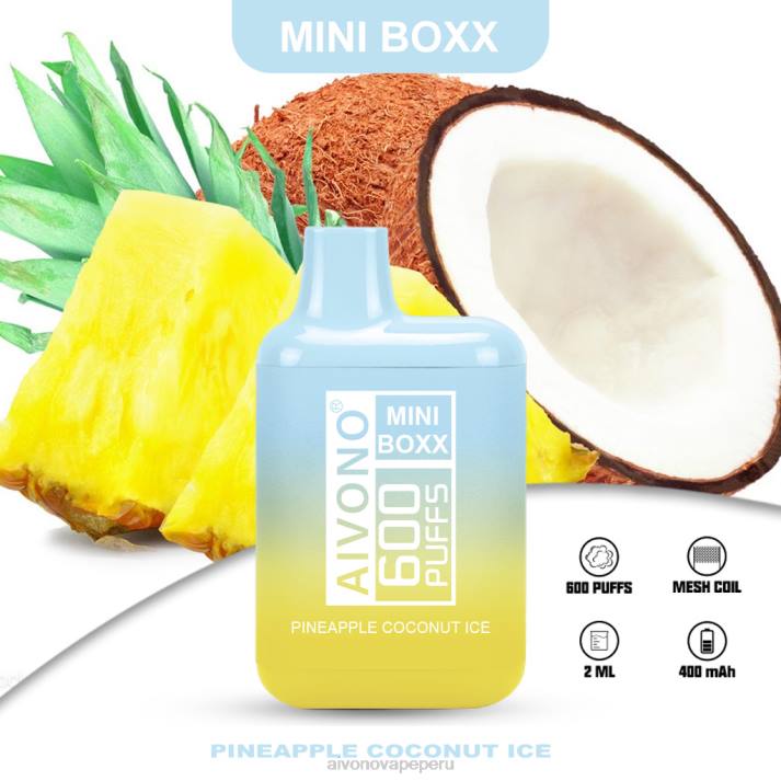 Aivono AIM MINI BOXX 600 hielo de piña y coco - 4286238 Aivono Vape Peru