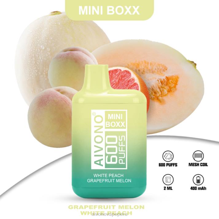 Aivono AIM MINI BOXX 600 melón melocotón blanco pomelo - 4286241 Aivono Vape Peru