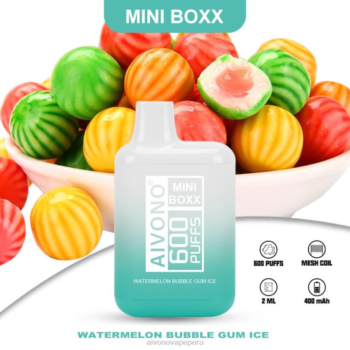 Aivono AIM MINI BOXX 600 sandía chicle hielo - 4286235 Aivono Vape Peru