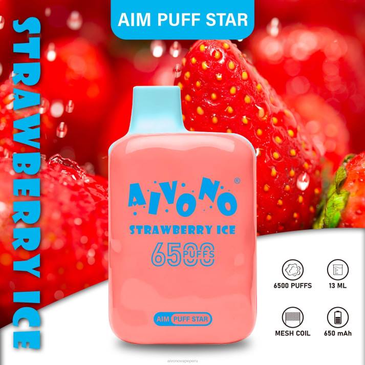 Aivono AIM PUFF STAR 6500 hielo de fresa - 4286288 Aivono Vape