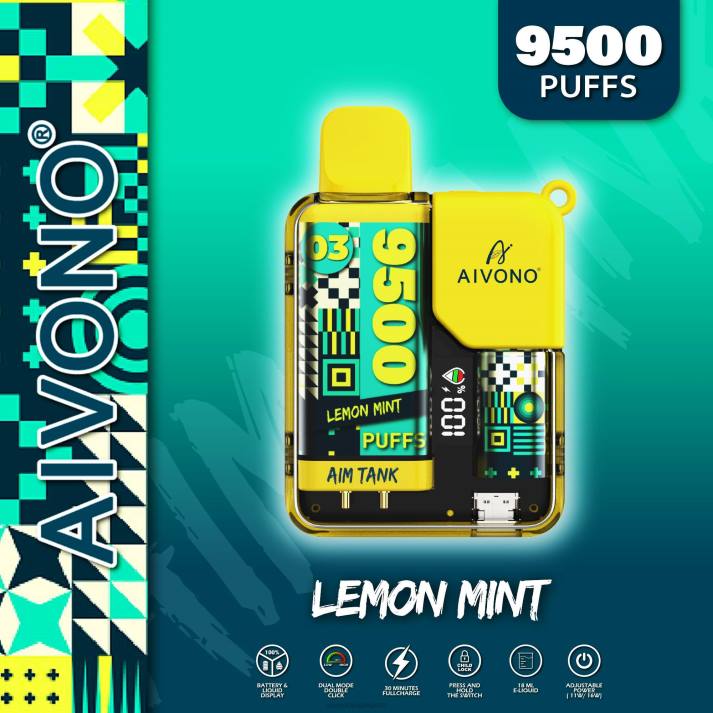 Aivono AIM TANK 9500 menta limon - 428635 Aivono Peru