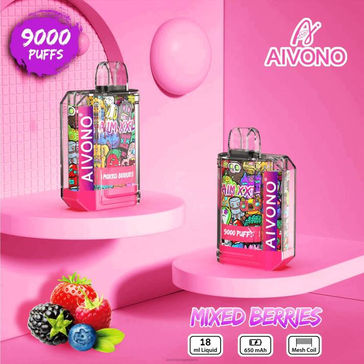 Aivono AIM XXL 9000 pegatina boca transparente bayas mixtas - 428651 Aivono Vape