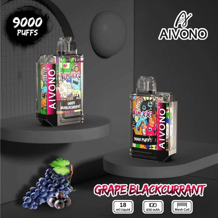 Aivono AIM XXL 9000 pegatina boca transparente grosella negra de uva - 428656 Aivono Peru