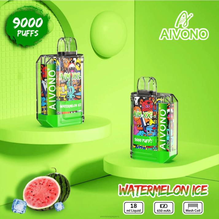 Aivono AIM XXL 9000 pegatina boca transparente hielo de sandia - 428648 Aivono Vape