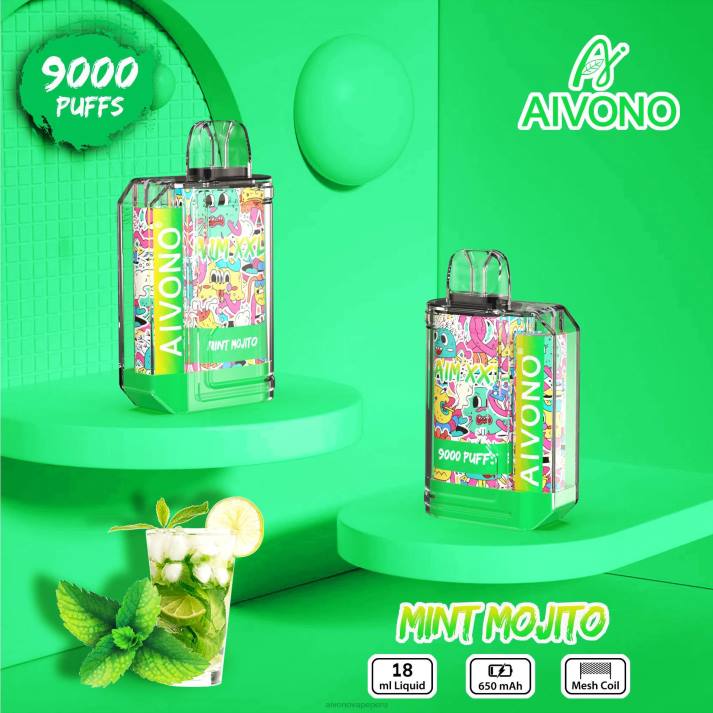 Aivono AIM XXL 9000 pegatina boca transparente mojito de menta - 428655 Aivono Vape Peru