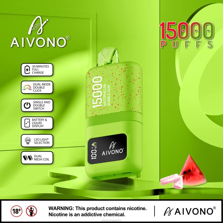 Aivono AIM magic 15000 chicle de sandía - 428665 Aivono Peru