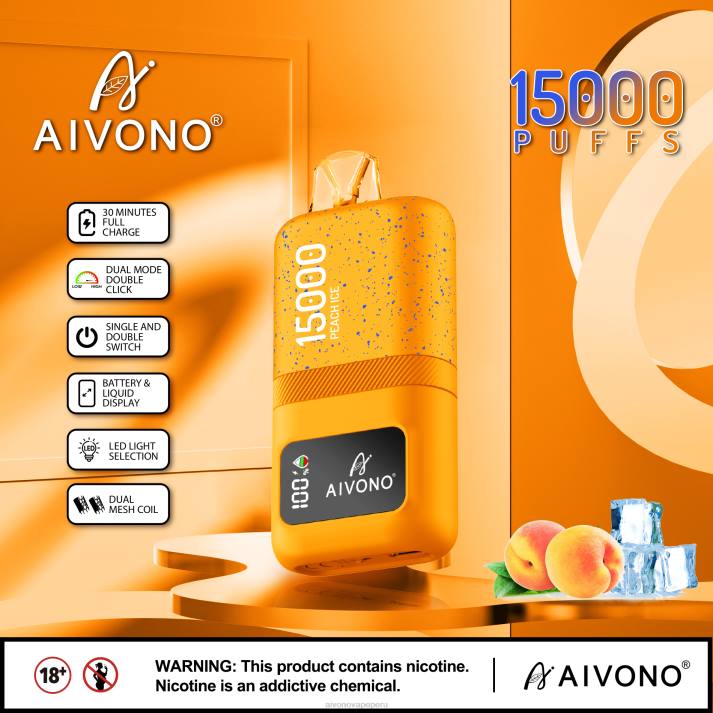 Aivono AIM magic 15000 hielo de durazno - 428659 Aivono Peru