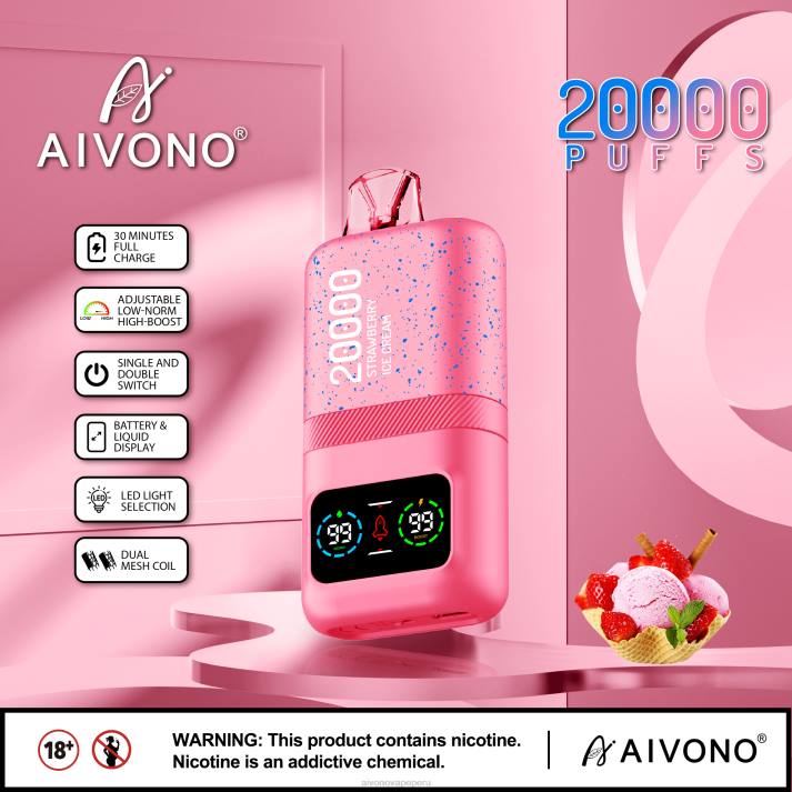 Aivono AIM magic 20000 helado de fresa - 428680 Aivono Peru