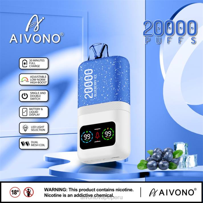 Aivono AIM magic 20000 hielo de arándanos - 428673 Aivono Vape Peru