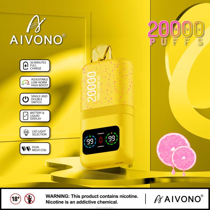 Aivono AIM magic 20000 hielo de limon rosa - 428683 Aivono Peru