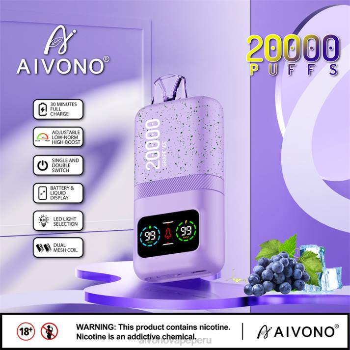 Aivono AIM magic 20000 hielo de uva - 428686 Aivono Peru