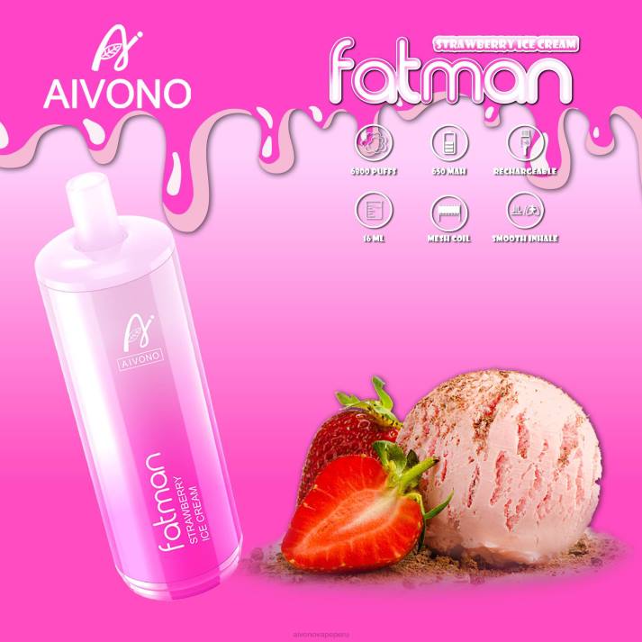 Aivono FATMAN 6800 helado de fresa - 428621 Aivono Vape