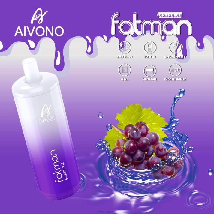 Aivono FATMAN 6800 hielo de uva - 428624 Aivono Vape