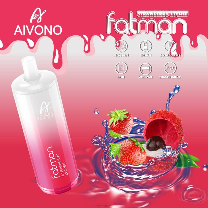 Aivono FATMAN 6800 lichi de fresa - 428623 Aivono Peru