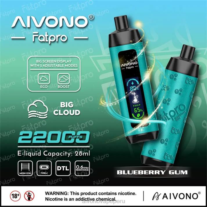Aivono Fatpro 22000 chicle de arándanos - 42869 Aivono Vape