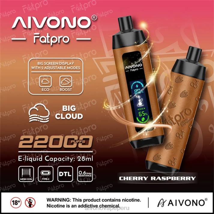 Aivono Fatpro 22000 frambuesa cereza - 42864 Aivono Vape Peru