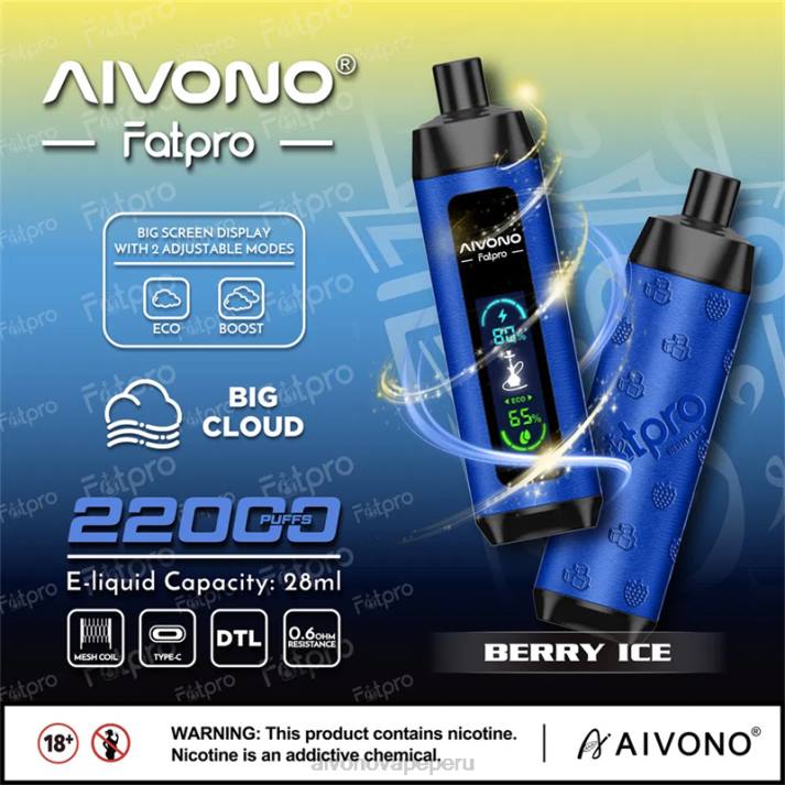 Aivono Fatpro 22000 hielo de baya - 428610 Aivono Vape Peru
