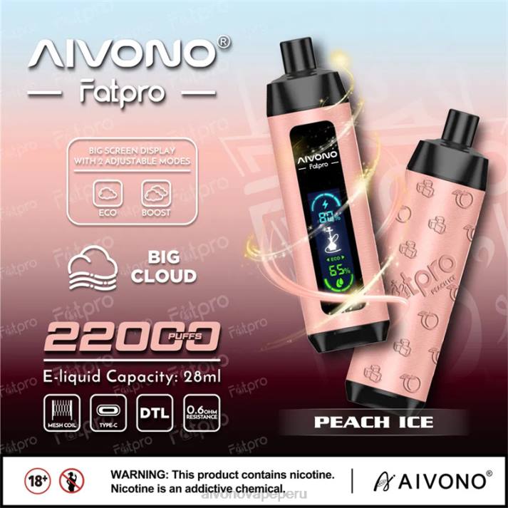Aivono Fatpro 22000 hielo de durazno - 42865 Aivono Peru