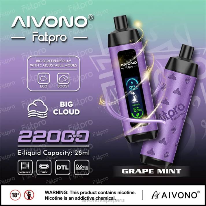 Aivono Fatpro 22000 menta de uva - 42862 Aivono Peru