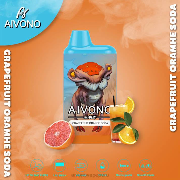Aivono AIM MAGIC cigarrillo de caja de 5800 bocas refresco de pomelo y naranja - 4286101 Aivono Peru