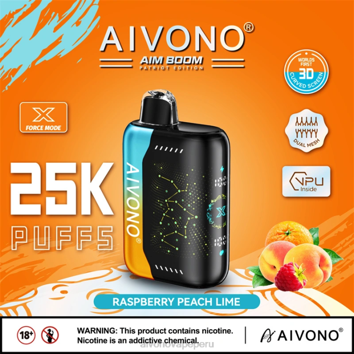 Aivono AIM BOOM 25000 frambuesa melocotón lima - 4286350 Aivono Peru