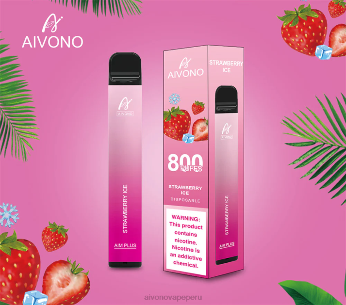 Aivono AIM PLUS 800 hielo de fresa - 4286193 Aivono Vape Peru