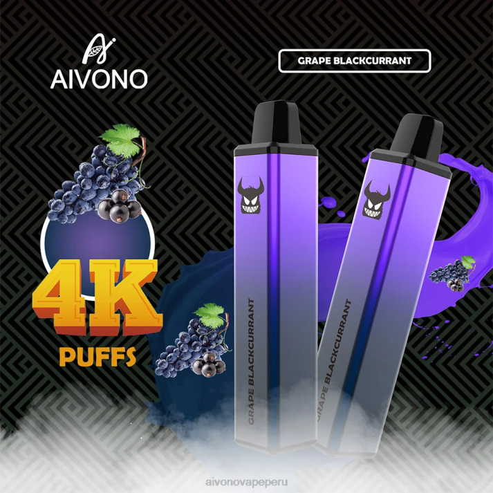 Aivono AIM FREAK 4000 grosella negra de uva - 4286259 Aivono Vape Peru